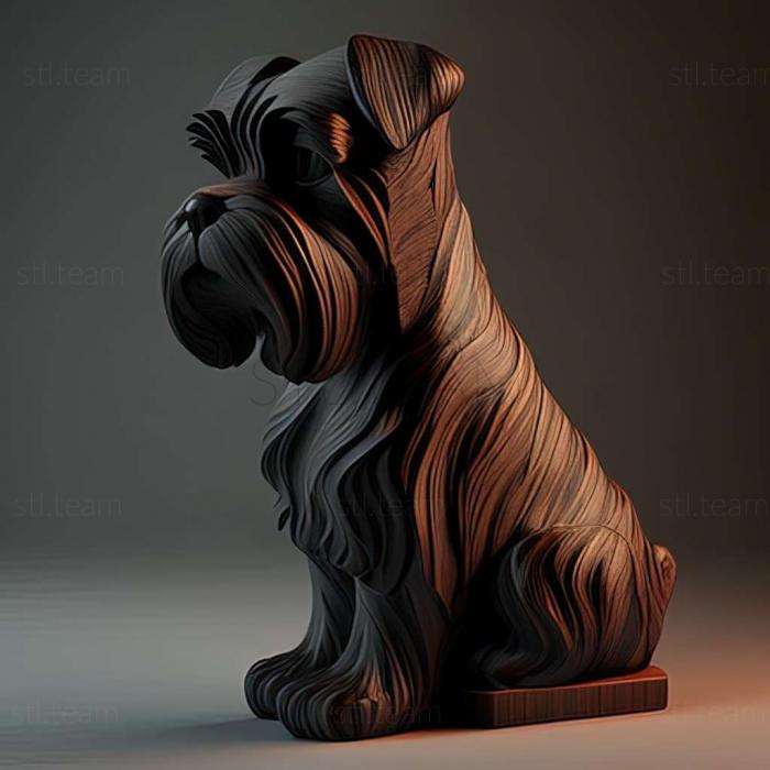 3D model Zwergschnauzer dog (STL)